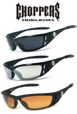 Choppers Anti-Reflective Biker Motorcycle Riding Glasses Sunglasses Semi Rimless
