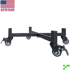 16" Plant Caddy w Wheels Lock Metal Rolling Stand Heavy Duty 200 lb Capacity Pot
