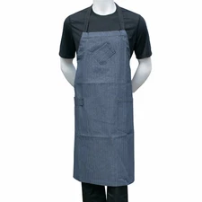 Chef Code 2-PACK 36" Denim Bib Apron with Adjustable Strap CC524DNM
