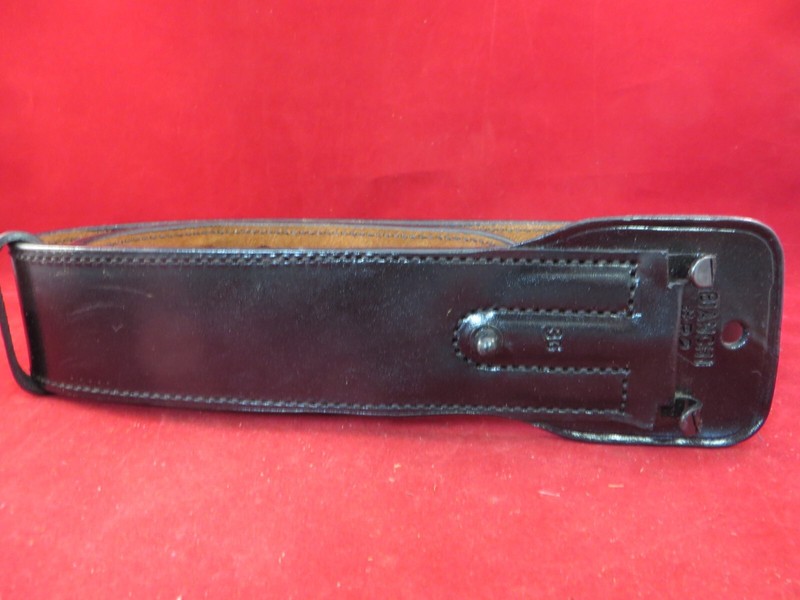 Bianchi all leather duty belt.  slick black leather 36"