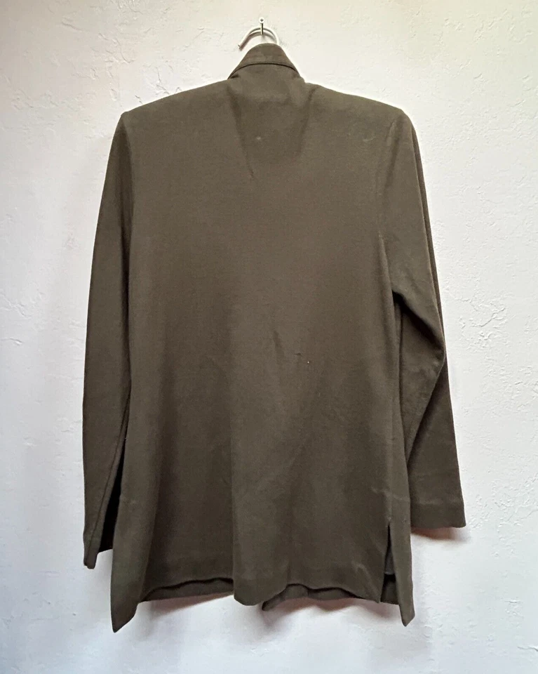 上海唐复古女式军队绿色中国风格衬衫夹克棉 — 第 2/4 张图片