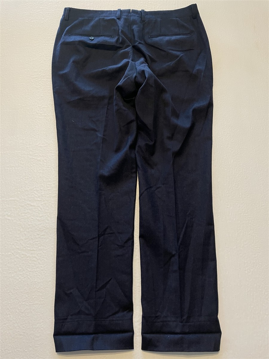 CANONICO SUPER 120’s　SERGE TROUSERS Vitale Barberis Canonico - 120s 2 Ply Charcoal Grey Dress