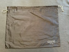 COACH Protective Dust Bag Dustbag Cover Brown Tan Drawstring Large 19x15  