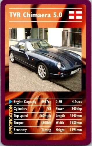 2002 Top Trumps/Wining Moves SPORTS CARS (you pick) USED cards Free Shipping - Picture 21 of 31