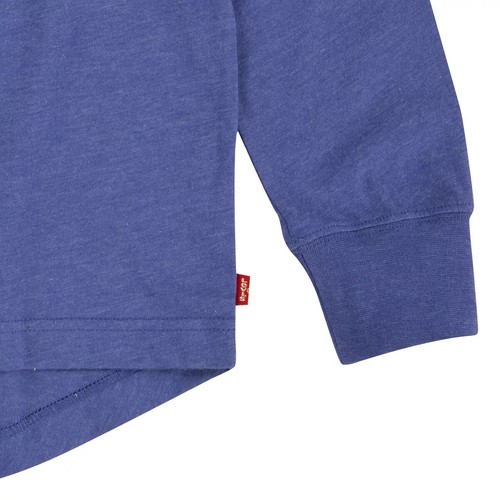 Levi's $40 Fierce Bear Graphic Long Sleeve Blue T-Shirt & Striped Beanie Set NWT - Picture 6 of 7