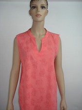 Jaclyn Smith Dress Coral Orange Leaves Sleeve...