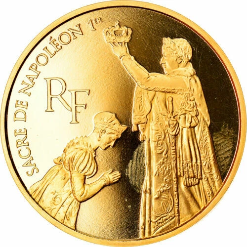 Pièces de monnaie françaises de 100 francs or sur Napoléon