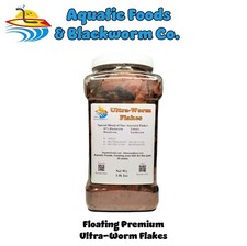 1-lb 2oz Ultra-Worm Premium Flakes for ALL Tropicals. USA Made. AF 1lb 2oz Jar