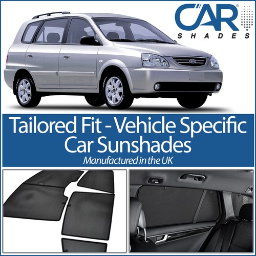 Kia Carens 5dr 0206 UV CAR SHADES WINDOW SUN BLINDS PRIVACY GLASS TINT