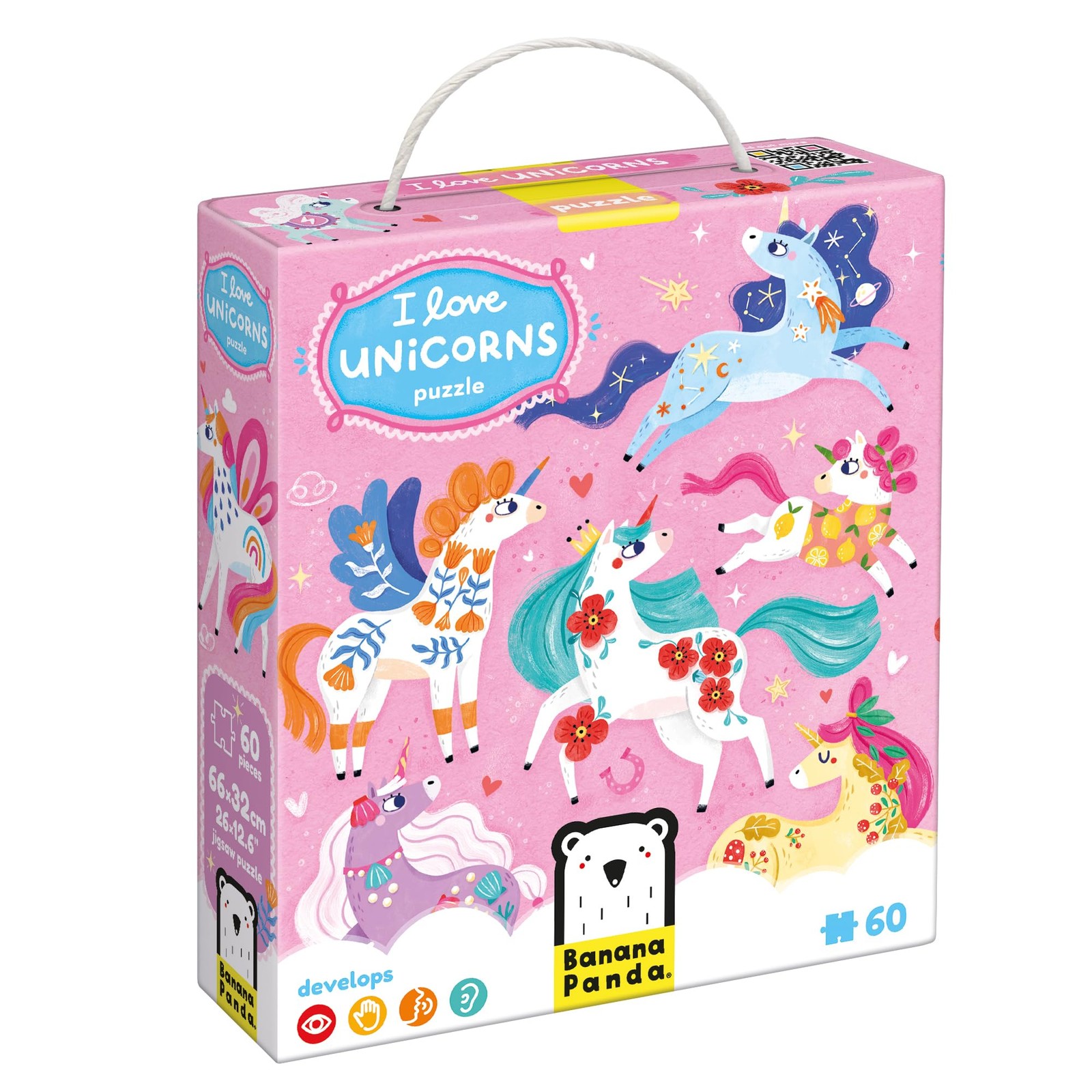 Детский напольный пазл Я люблю единорогов - Включает в себя 60 больших кусочков пазла с большой буквой С 4890₽