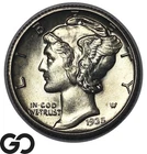 1935-S Mercury Dime, Full Bands, Choice BU++ FB