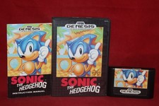 Sonic the Hedgehog (Sega Genesis, 1991) Authentic Game Cartridge, CIB Complete