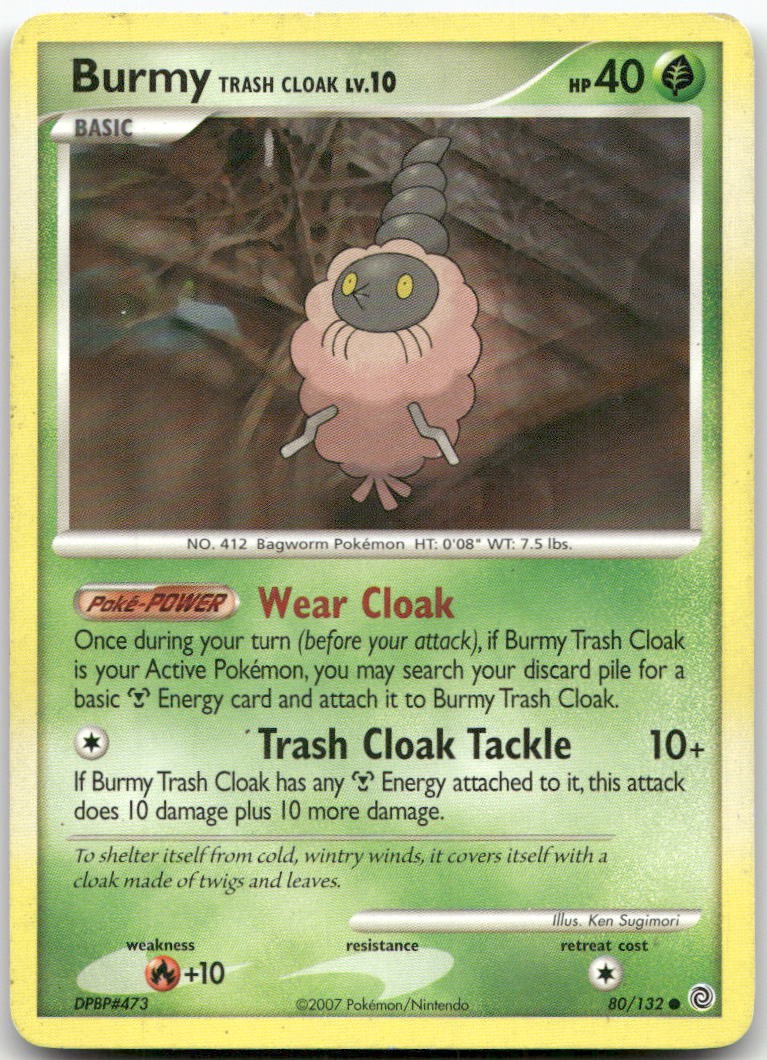 Burmy Trash Cloak 80/132 Common Secret Wonders Pokemon MP