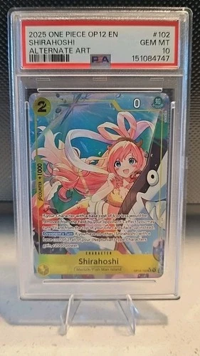 Shirahoshi (Alternate Art) OP12-102 Legacy of the Master Foil PSA 10