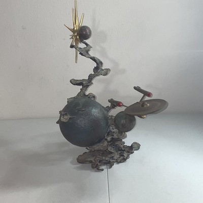 Franklin Mint Star Trek USS Enterprise NCC-1701 Collectible Bronze Sculpture