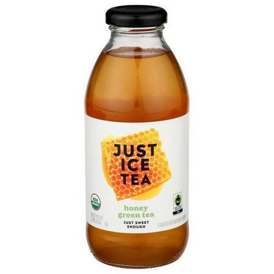 Just Ice Tea, Organic Honey Green Tea, 16 Oz(Case Of 12)