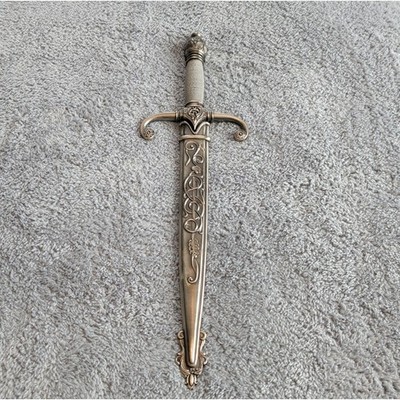 Decorative Dirk Dagger Double-Edge Metal Blade & Full Tang Handle With Sheath