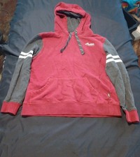 Indian Motorcycles Hoodie Women's Small Pullover Hooded Sweatshirt Red Gray NICE