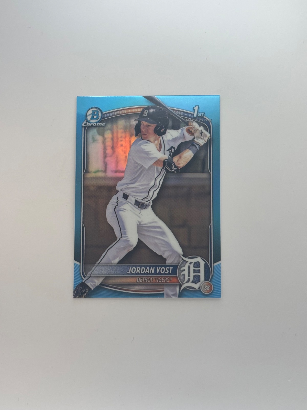 2025 Bowman Draft Chrome JORDAN YOST #BDC-162 1st Bowman Sky Blue Refractor SP