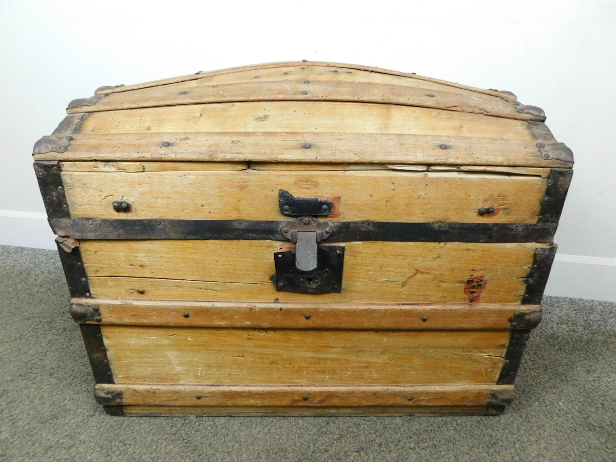 Brown Original Post - 1950 Time Period Manufactured Antique Chests Brown Original Post - 1950 Time Period Manufactured Antique Chests