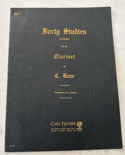 Sheet Music Forty Studies 40 Etudes for the Clarinet by C. Rose - Book 1