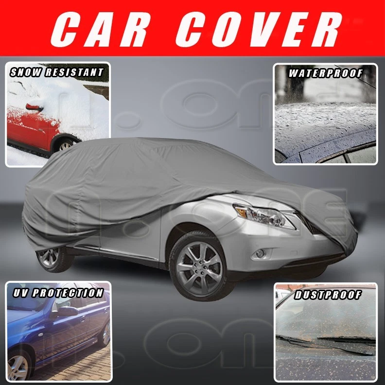 SUV Car Cover Waterproof Surface Outdoor Sun Rain Wind Dust Cotton Inlay Protect Foto 4 de 4