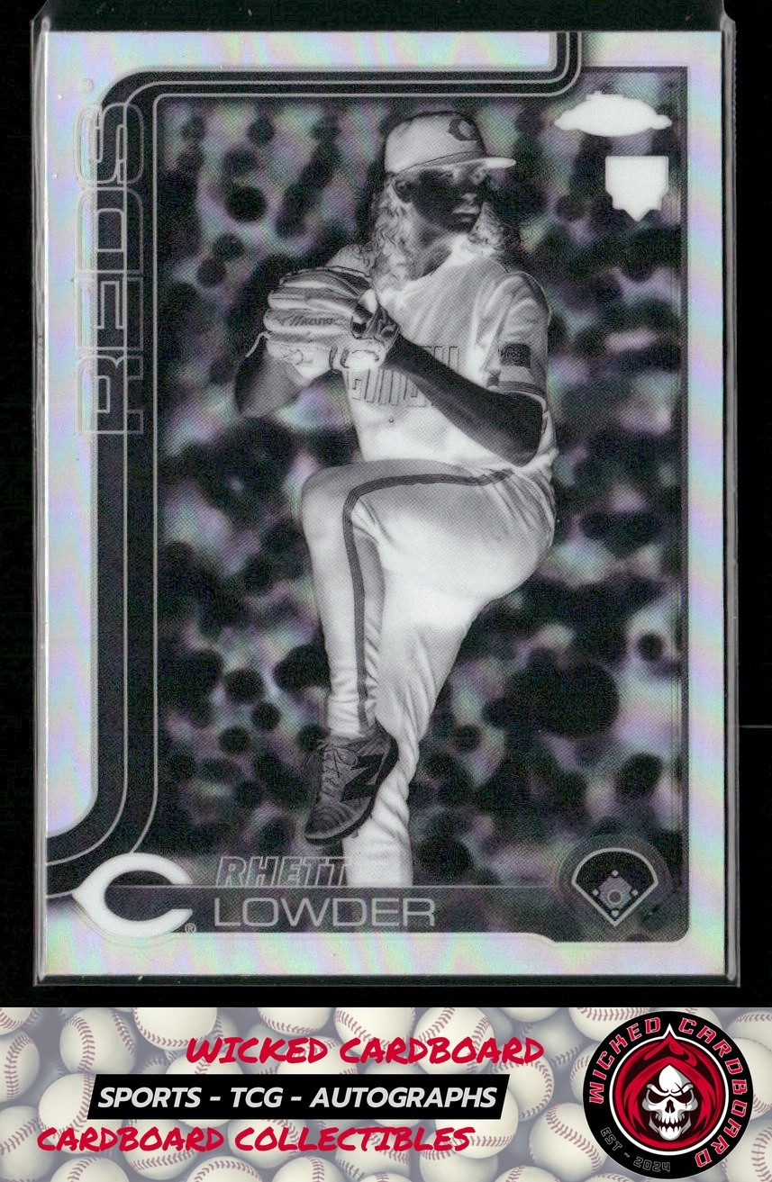 Rhett Lowder 2025 Topps Chrome Negative Refractors #147 RC Cincinnati Reds