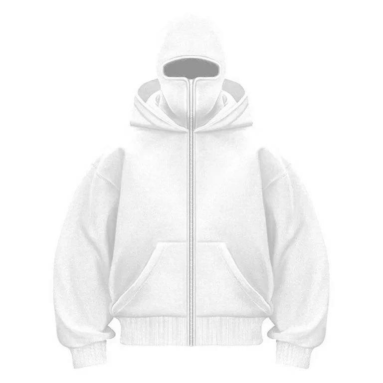 Balaclava Hoodie Zipper w logo Thermal Lining Outdoor Winter Sports