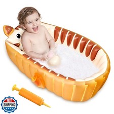 Boczif Inflatable Baby Bathtub, Toddler Bath Tub Non-Slip Baby Pool for Sitti