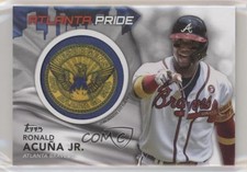 2022 Series 1 City Flag Commemorative Relics Ronald Acuna Jr Acuña Patch o7m