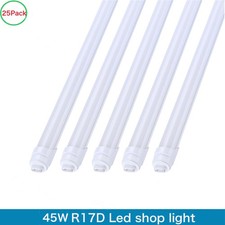 25 Pack 8 Foot Led Shop Light 45W R17D Led Light HO Base 8FT T8 Rotatable Bulbs