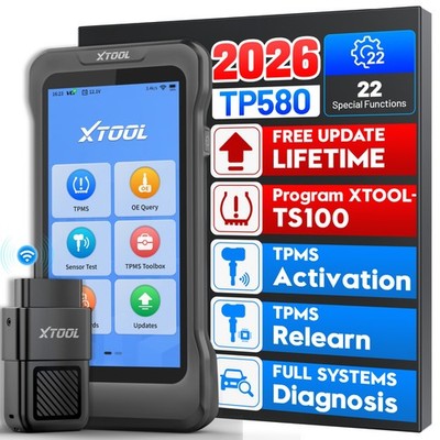 2026 XTOOL TP580 TPMS-Programmiergerät mit OBD2-Diagnosegerät für alle Systeme