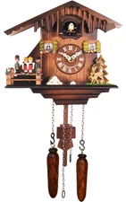 424QMT - Engstler Battery-operated Cuckoo Clock - Full Size - 7.5"H x 8.75"W x 5