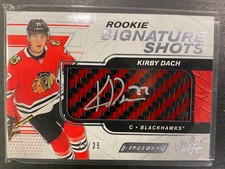2019-20 Upper deck Engrained Kirby Dach rookie signature shots RSS-KD /35
