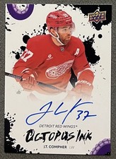2025-26 Upper Deck Detroit Red Wings Centennial J.T. Compher Auto Octopus Ink SP