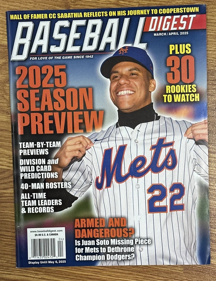 BASEBALL DIGEST Mar Apr 2025 Season Preview Issue JUAN SOTO NEW YORK METS