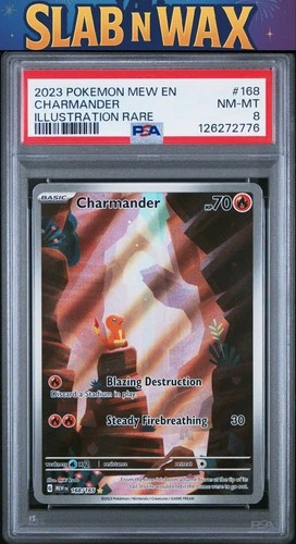 2023 Pokemon Mew En-151 Charmander #168 PSA 8