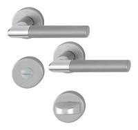 Hoppe Lecce Aluminium-Rosetten-TüRgriff-Garnitur 1405/42KV/42KVS Mit...