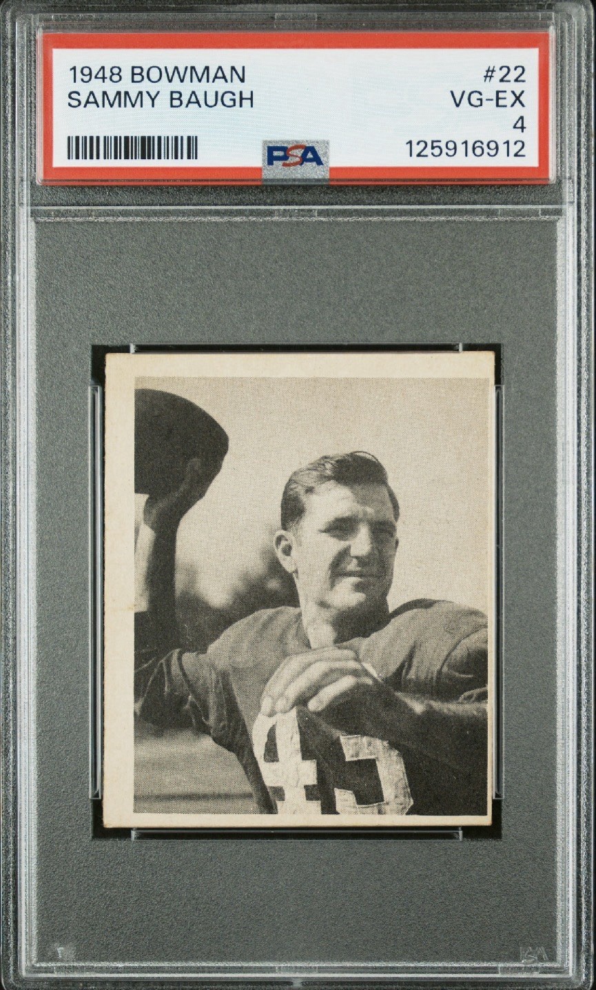 1948 Bowman Sammy Baugh # 22 RC Rookie PSA 4 - Slingin Sammy