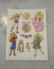 Vintage 1983 Barbie Sticker Sheet
