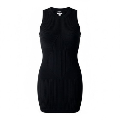 Chanel 2013 BLACK  Mini Shift Dress  CC Logo  SZ 2/4 (34) ITALY