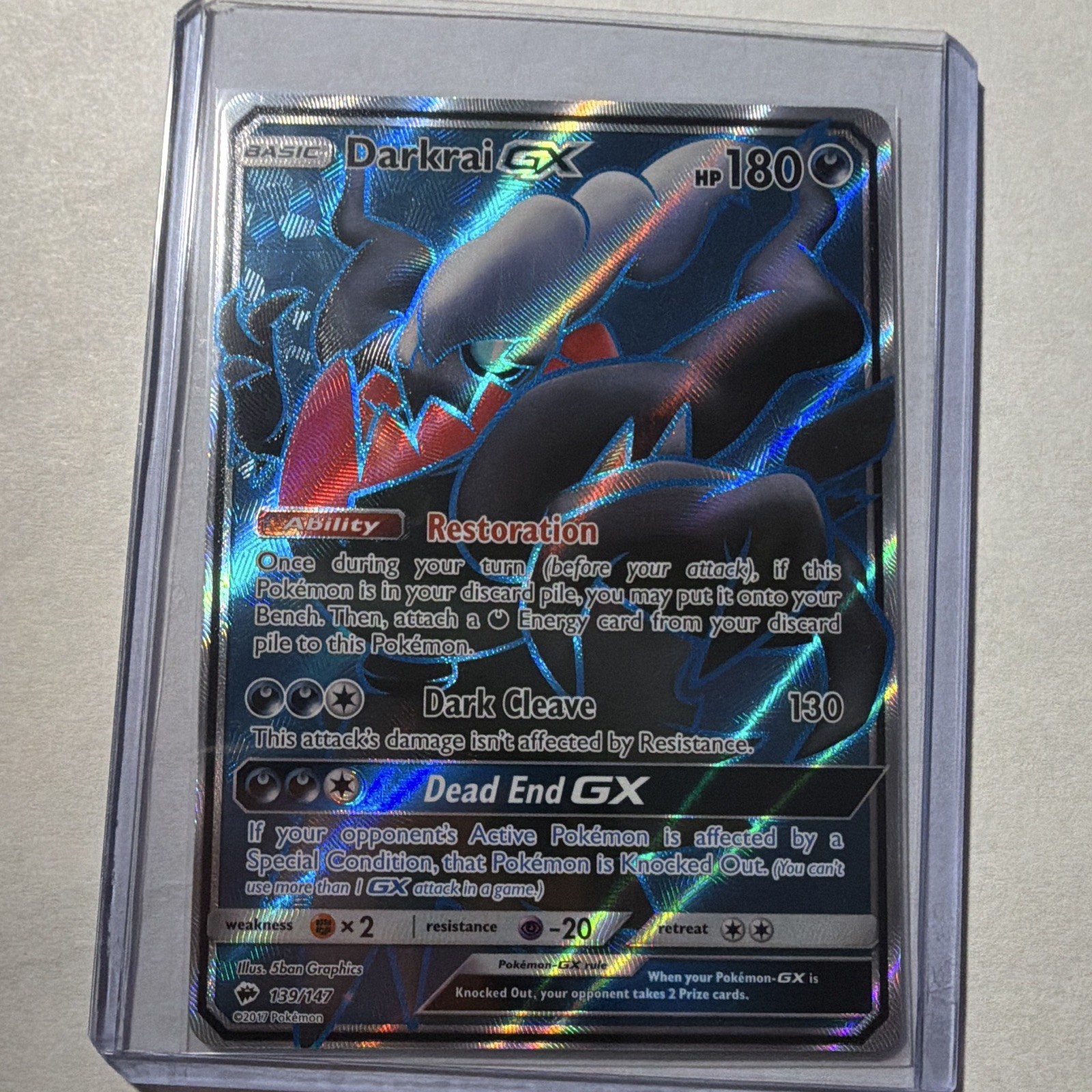 Pokemon TCG Darkrai GX 139/147 Burning Shadows Ultra Rare Holo