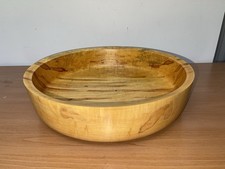 Handmade Box Elder Bowl Signed RR Large Size 14.5  X 4  