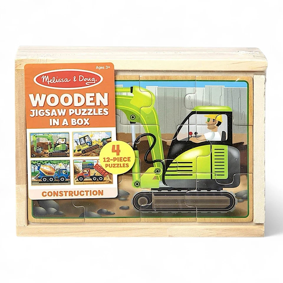 Rompecabezas de madera Melissa and Doug Construcción 4 en 1 con caja de almacenamiento 3+ Foto 2 de 4
