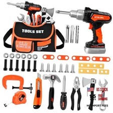 Premium Kids Tool Set, Portable Carrying Bag with Battery 38 PCS Tool Bag