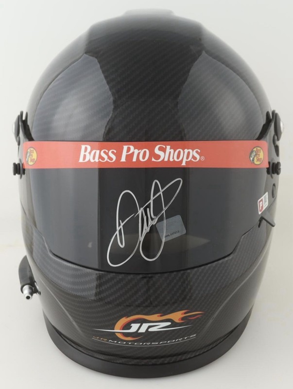 Dale Earnhardt Jr Signed Bass Pro Shops Full Size Replica Helmet JRM Auto