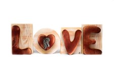 Friesenpferd - Holzschild LOVE, Innendekoration mit Pferd, charmante Regaldekora