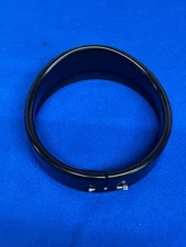 SADDLE TRAMP VISOR LIGHT TRIM RING 5 3/4 BLACK HARLEY DAVIDSON SOFTAIL DYNA FXR