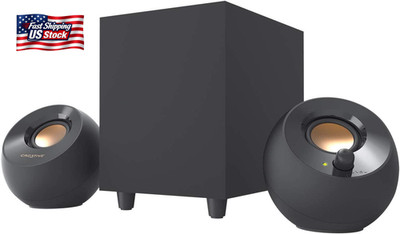 Creative Pebble plus 2.1 Usb-Powered Desktop Speakers with Powerful Down-Firing