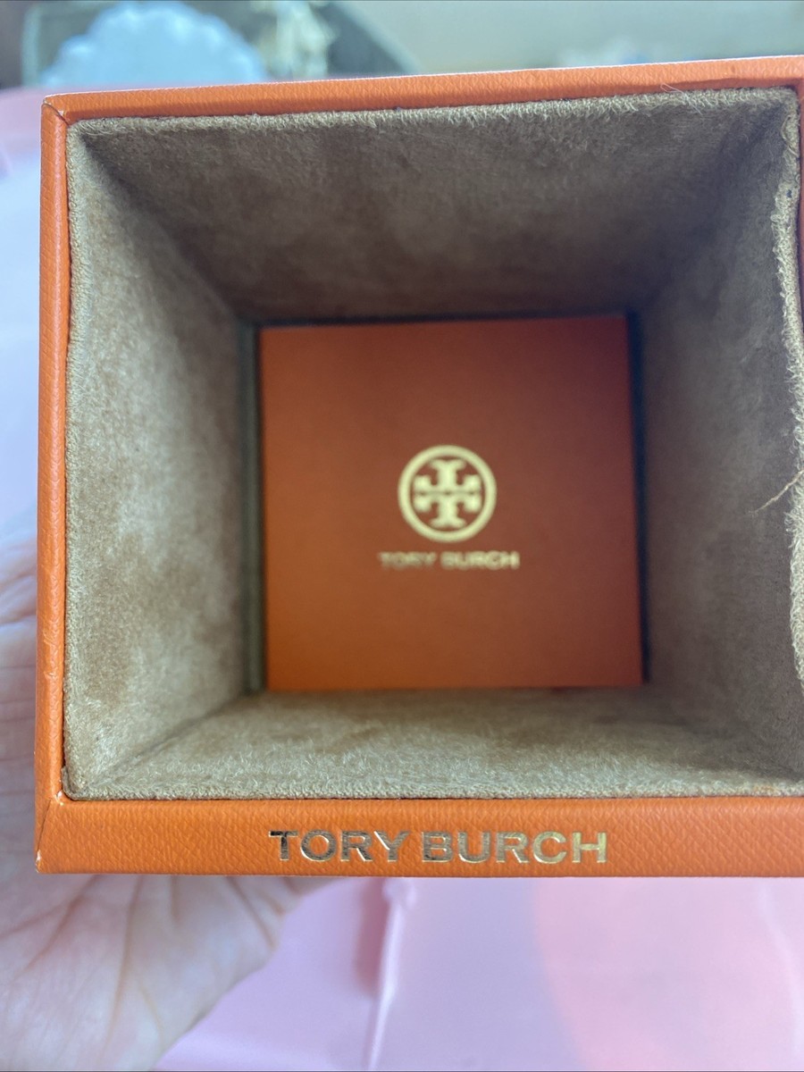 Tory Burch watch box display Color Orange 3.25 X 3.25 X 3.5 inch